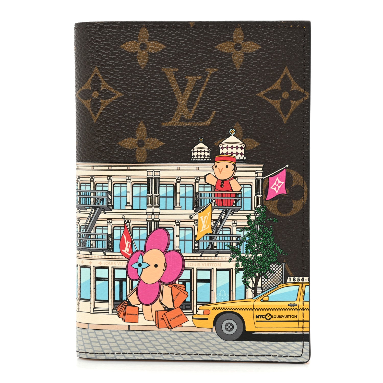 Louis Vuitton Monogram 2022 Christmas Animation New York Soho Passport Cover Yellow 1 of 9