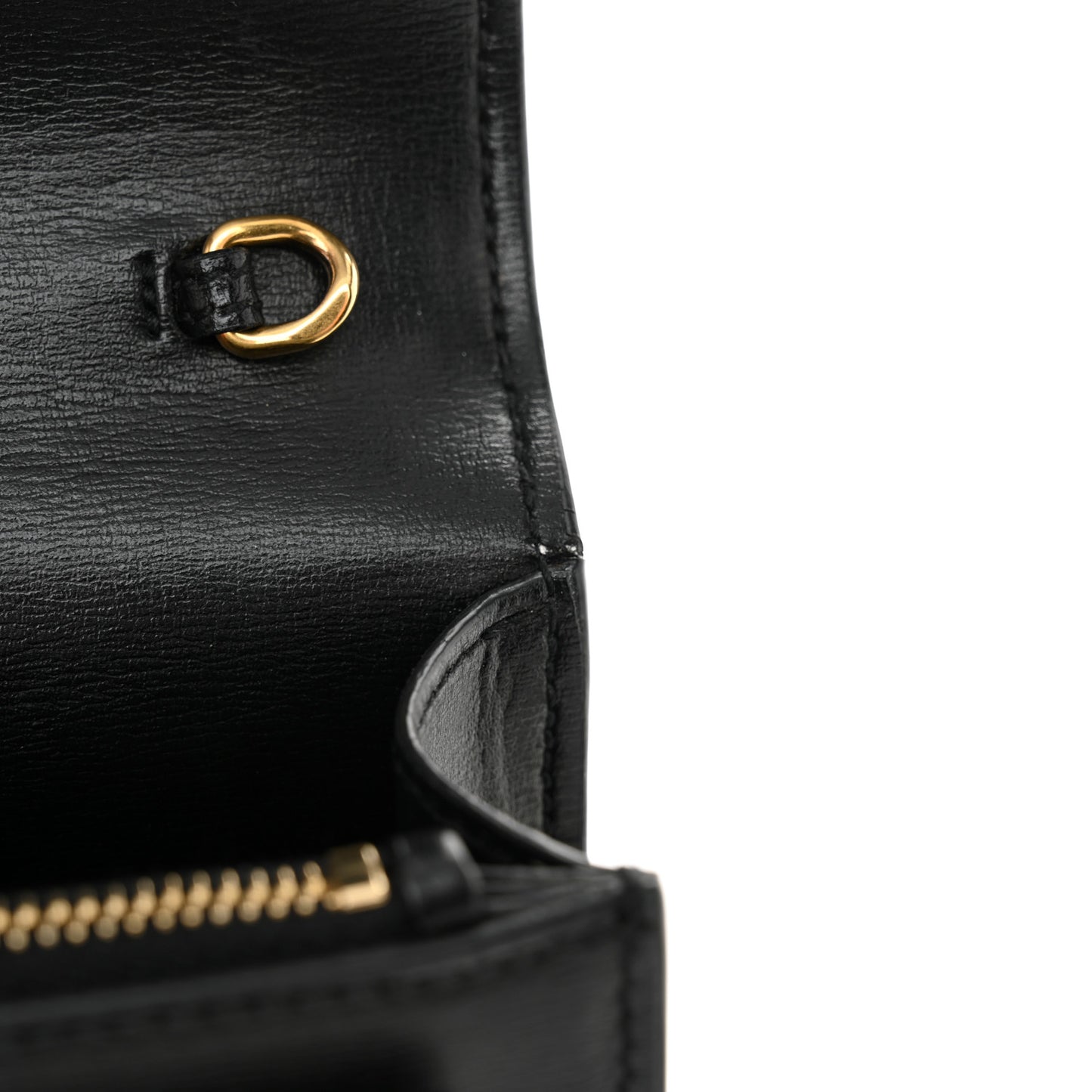 Calfskin Monogram Sunset Chain Wallet Black