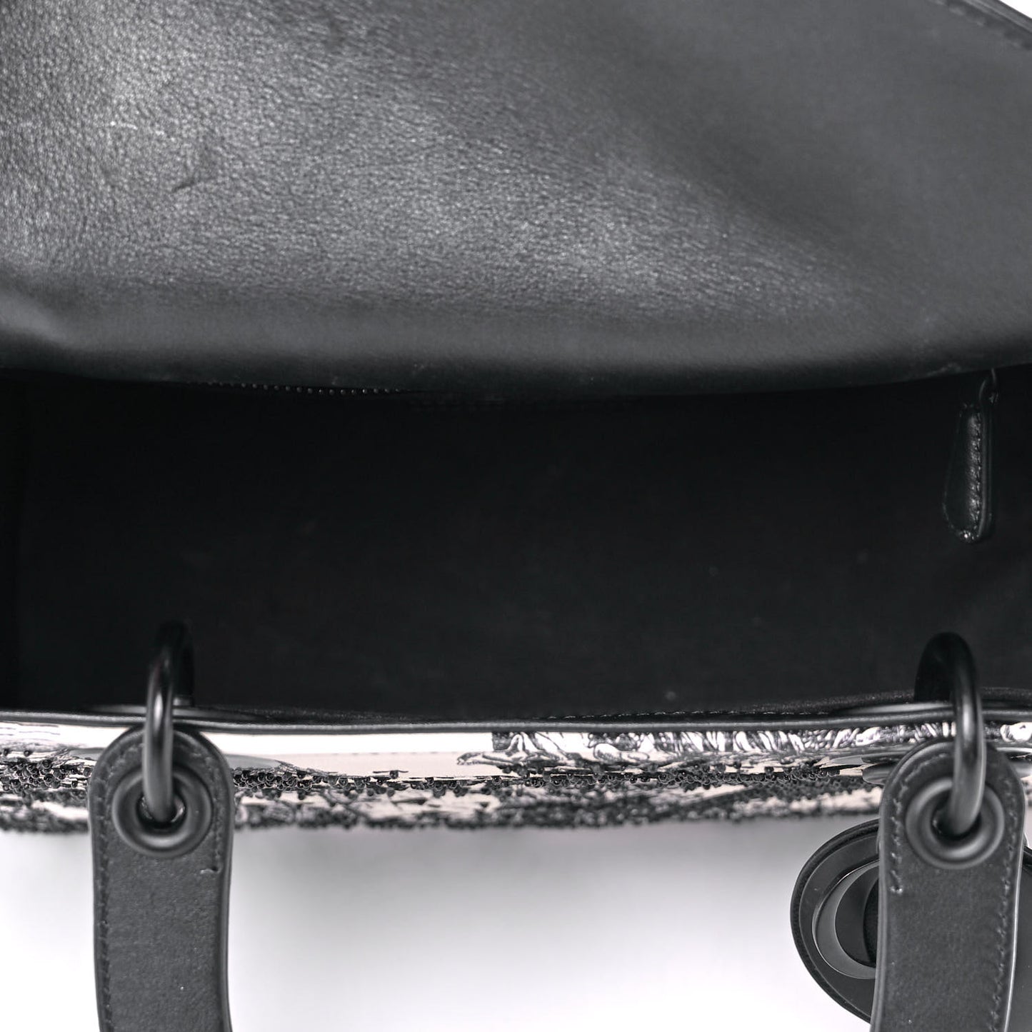 Ultra Matte Embroidered Medium Lady Dior Black