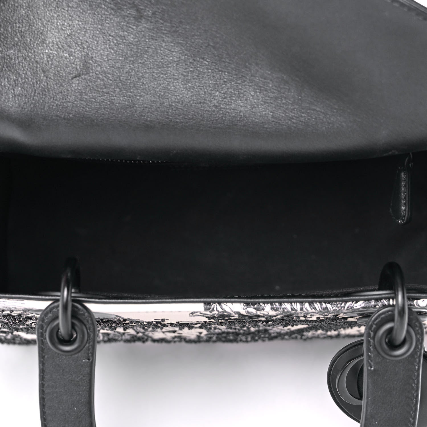 Christian Dior Ultra Matte Embroidered Medium Lady Dior Black 4 of 15