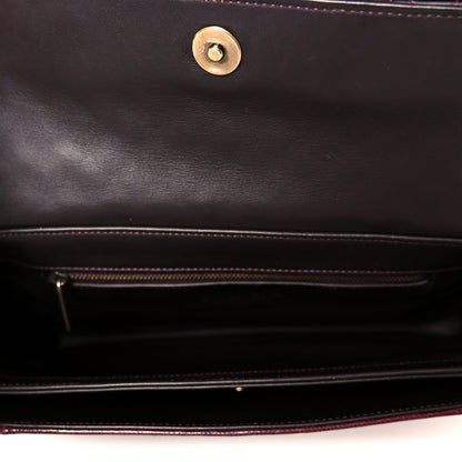 Chanel Lizard Lambskin Quilted Large Perfect Edge Flap Burgundy 5 of 10