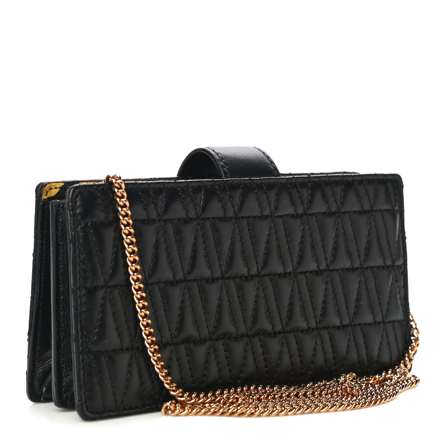 Nappa Quilted Virtus Mini Shoulder Bag Black
