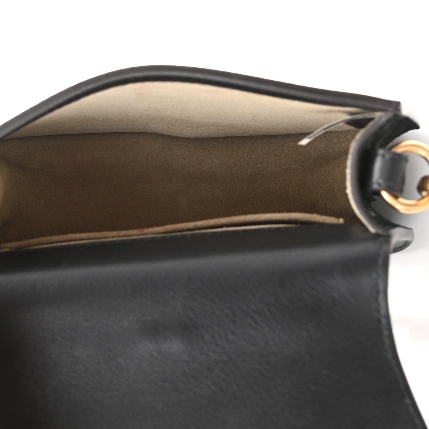 Calfskin Suede Small Nile Bracelet Bag Black