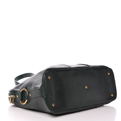 Saint Laurent Calfskin Oversized Muse Green 4 of 10