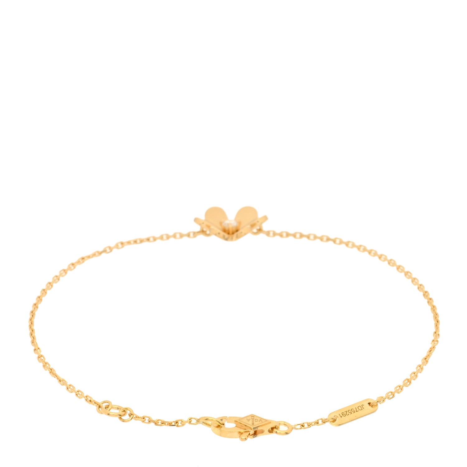 Van Cleef & Arpels 18K Yellow Gold Diamond Mini Frivole Bracelet 2 of 3