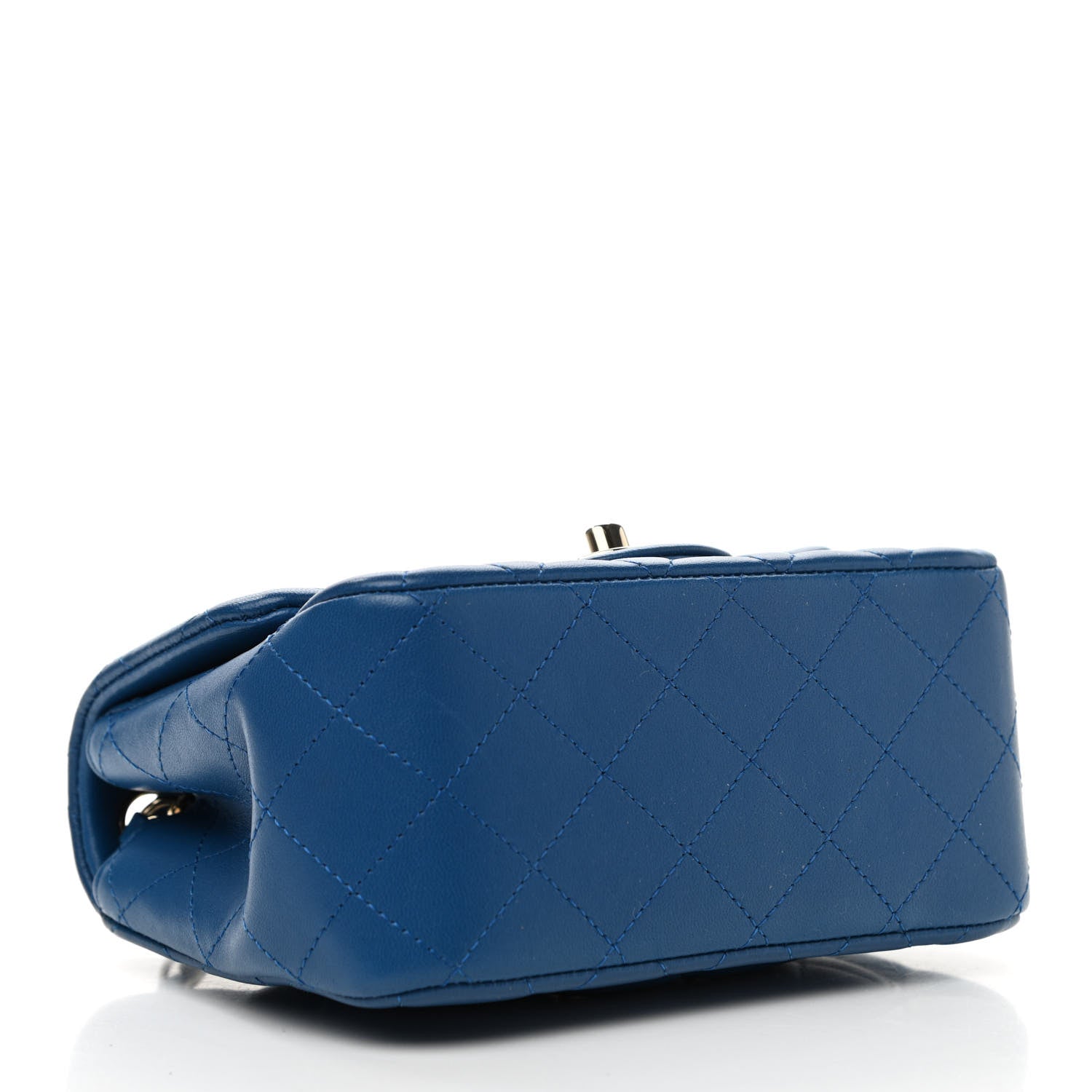 Chanel Lambskin Quilted Mini Square Flap Blue 3 of 10