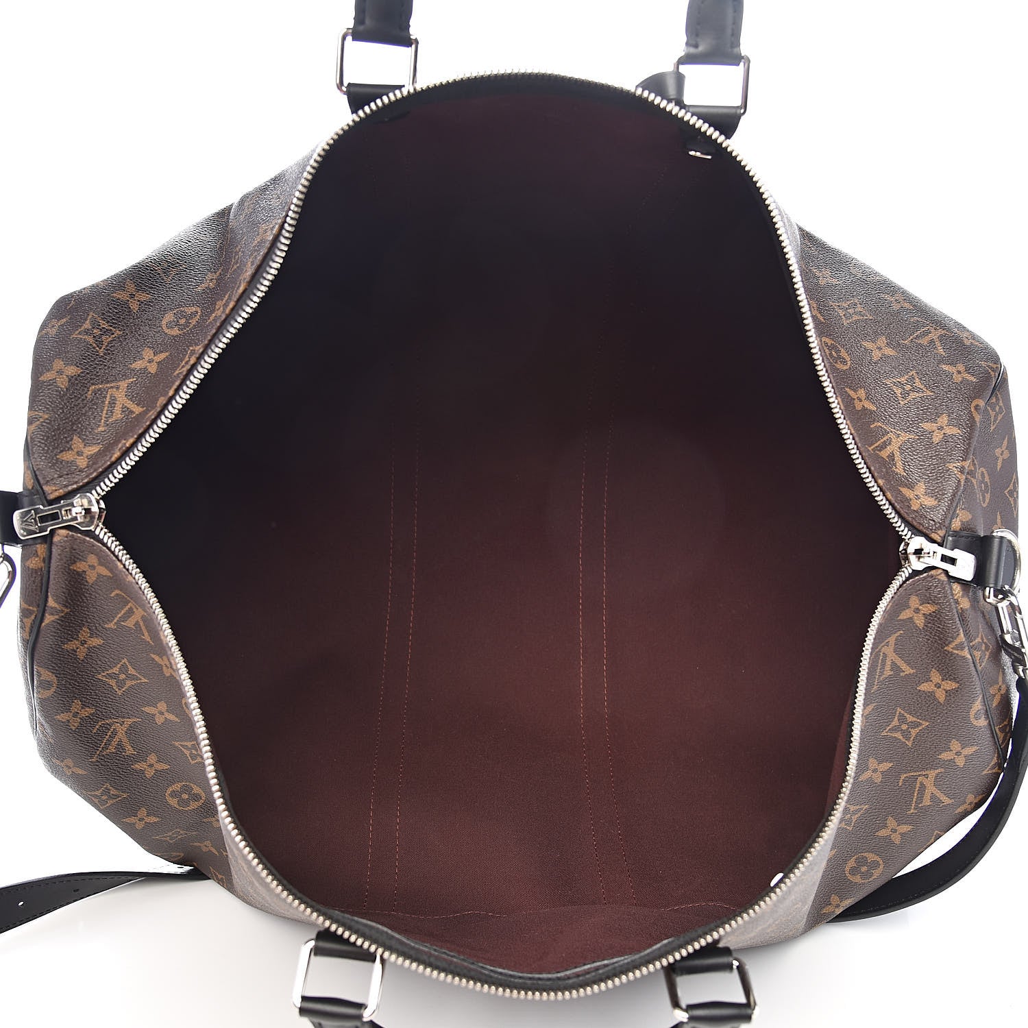 Louis Vuitton Monogram Macassar Keepall Bandouliere 55 5 of 10