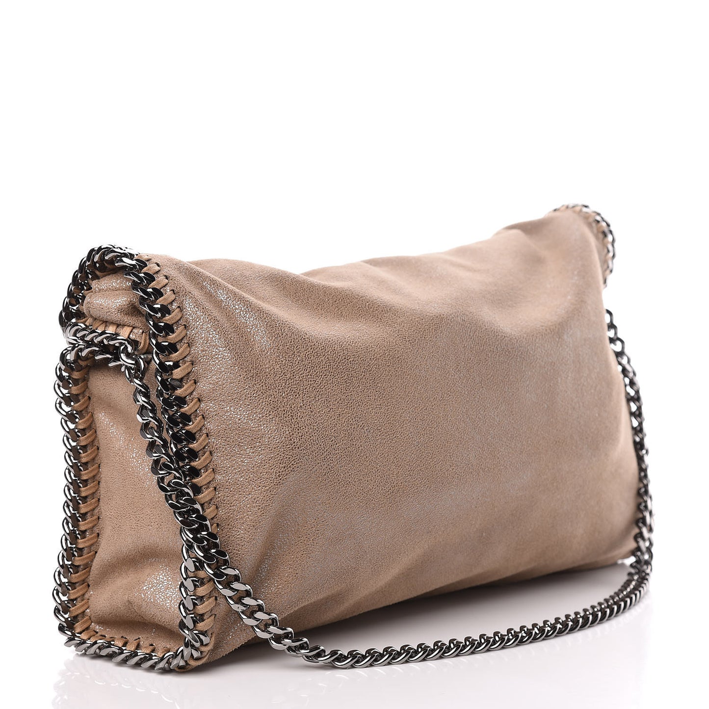 Shaggy Deer Falabella Fold Over Tote Taupe
