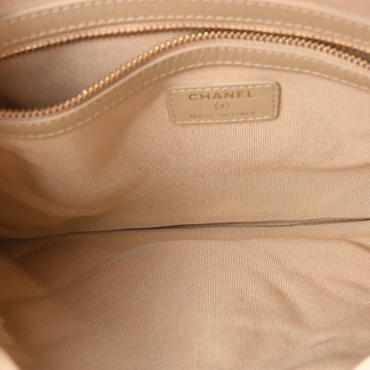 Chanel Tweed CC Medium Cosmetic Case Beige Black 5 of 10