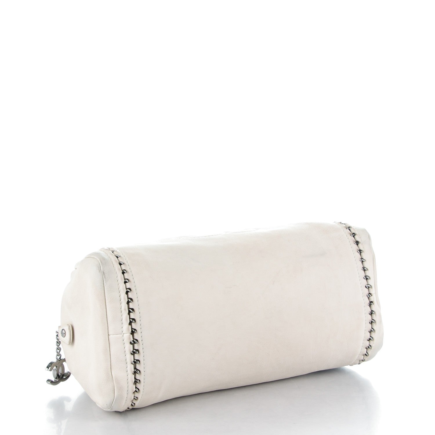 Chanel Smooth Calfskin Medium Luxe Ligne Bowler White 4 of 8