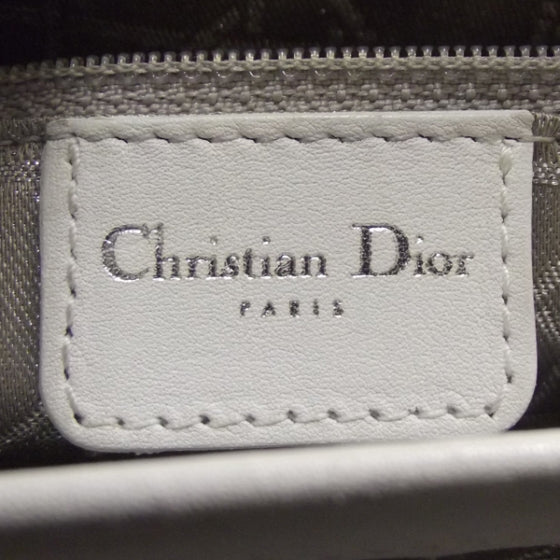 Christian Dior Lambskin Cannage Studded East West Lady Dior White 7 of 10