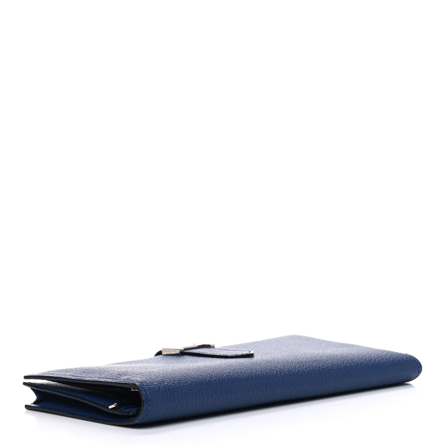 Hermes Chevre Mysore Bearn Gusset Wallet Bleu Thalassa 3 of 14