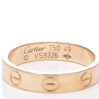 Cartier 18K Yellow Gold 3.5mm LOVE Wedding Band Ring 49 4.75 4 of 5