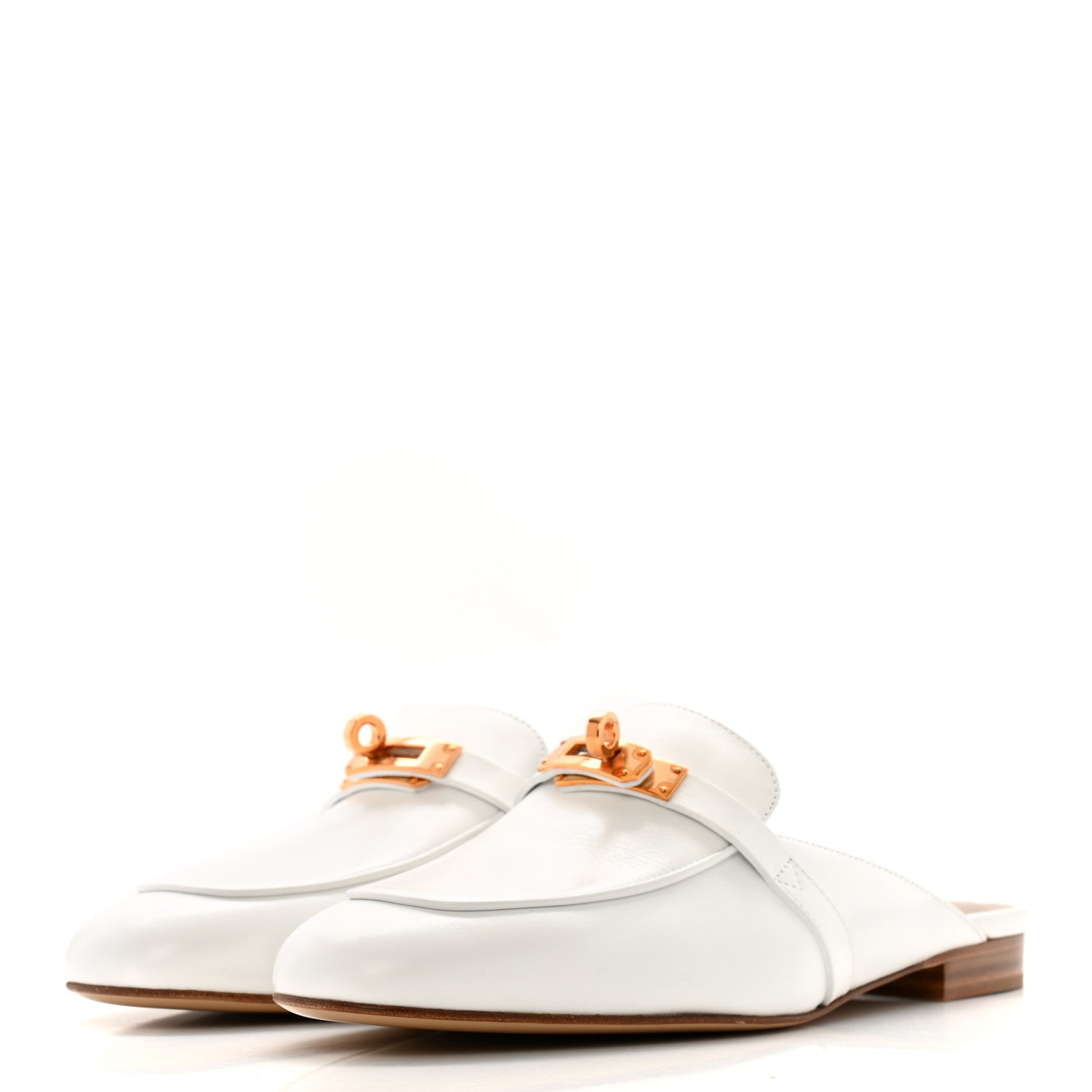 Hermes Calfskin Oz Mules 39.5 White 4 of 12