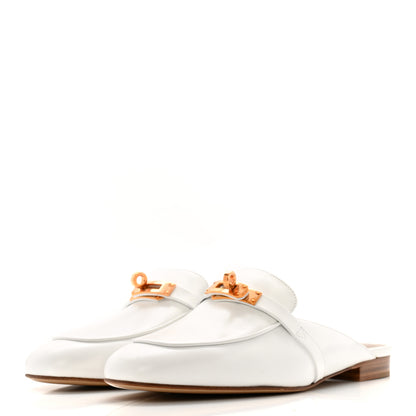 Hermes Calfskin Oz Mules 39.5 White 4 of 12