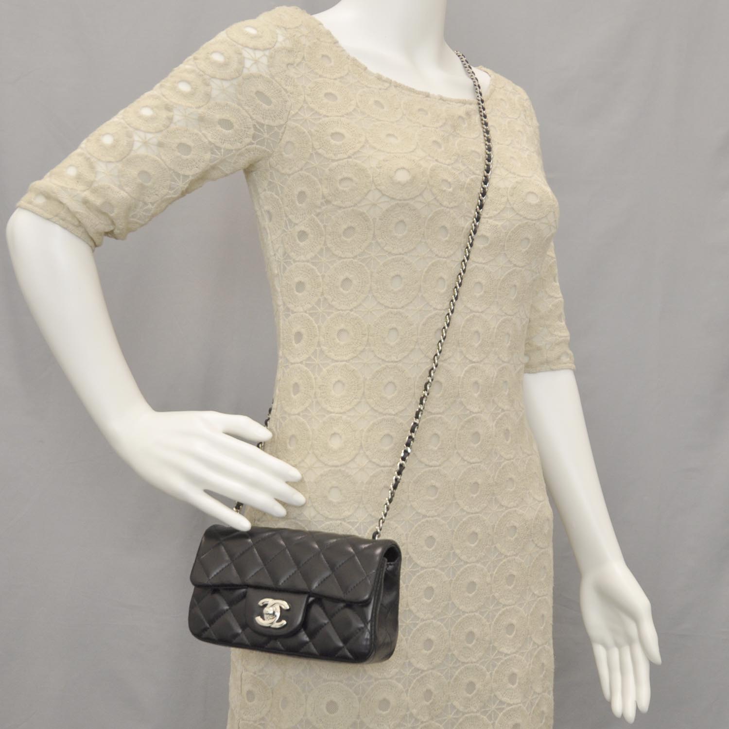 Chanel Lambskin Quilted Extra Mini Flap Black 2 of 11