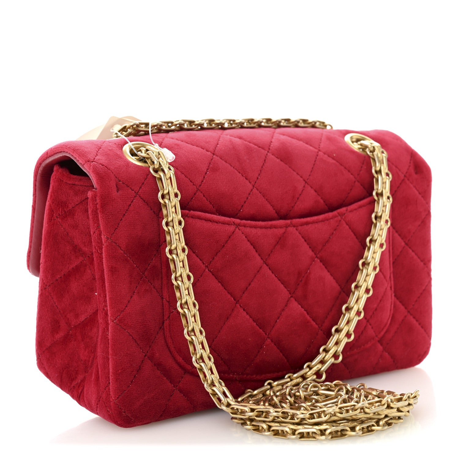 Chanel Velvet Quilted Mini 2.55 Reissue Flap Red 3 of 11