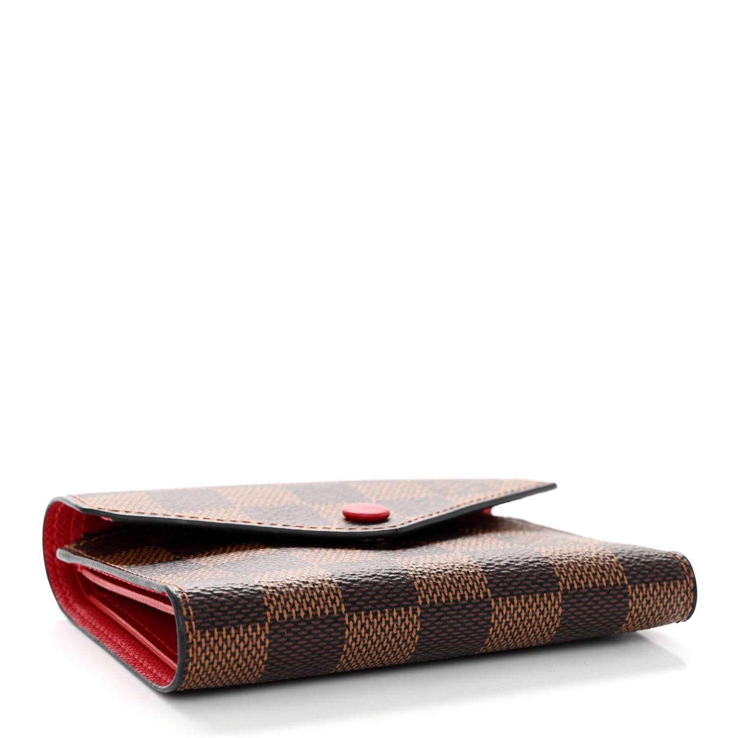 Louis Vuitton Damier Ebene Victorine Wallet Red 4 of 6