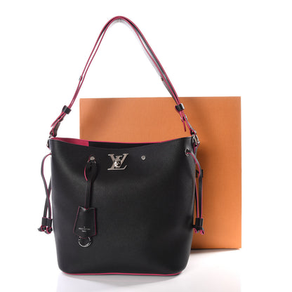Louis Vuitton Calfskin Lockme Bucket Black 14 of 14