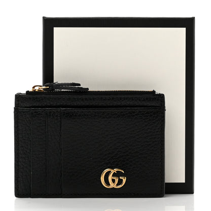 Gucci Dollar Calfskin GG Marmont Coin Case Card Holder Black 8 of 8