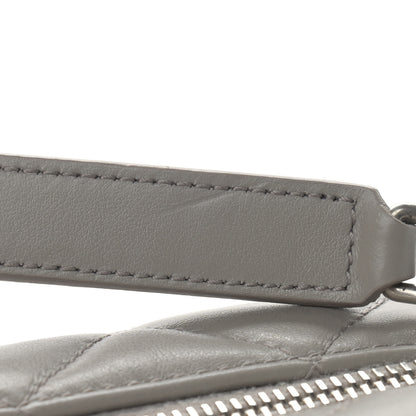 Saint Laurent Calfskin Y Quilted Monogram Small Loulou Bowling Bag Light Gray 14 of 16