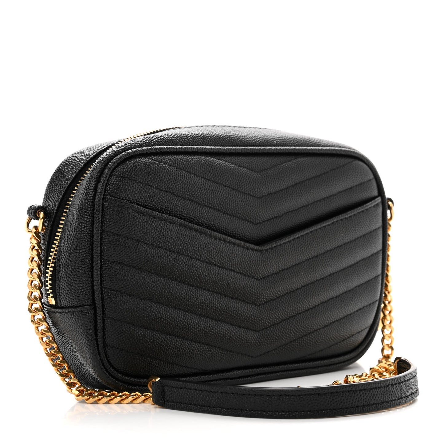 Grain De Poudre Matelasse Monogram Mini Lou Camera Bag Black