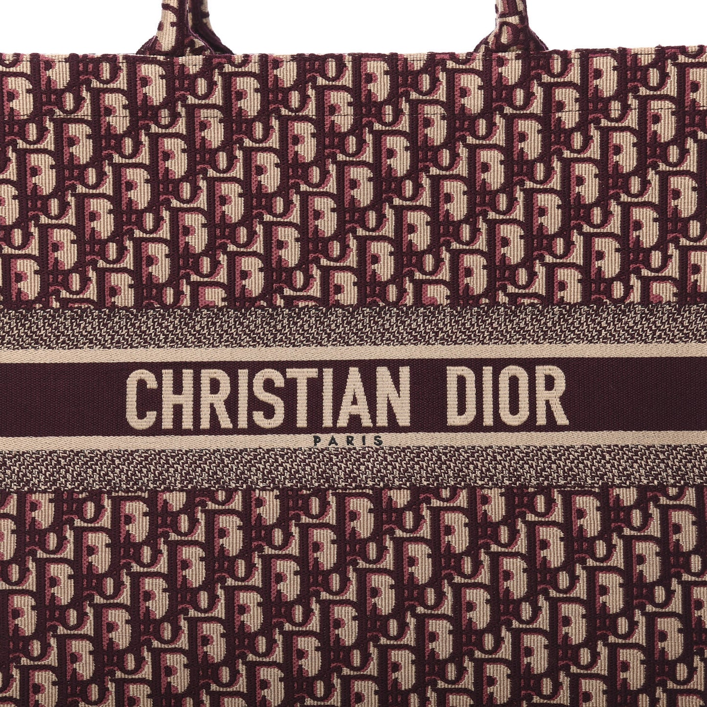 Oblique Large Book Tote Burgundy Multicolor