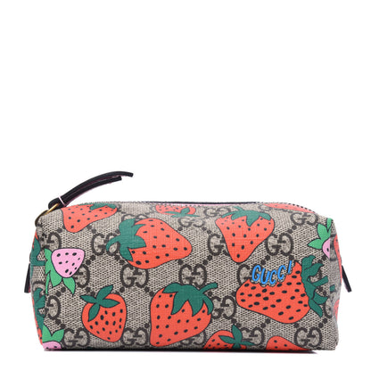 Gucci GG Supreme Monogram Strawberry Cosmetic Case 1 of 3