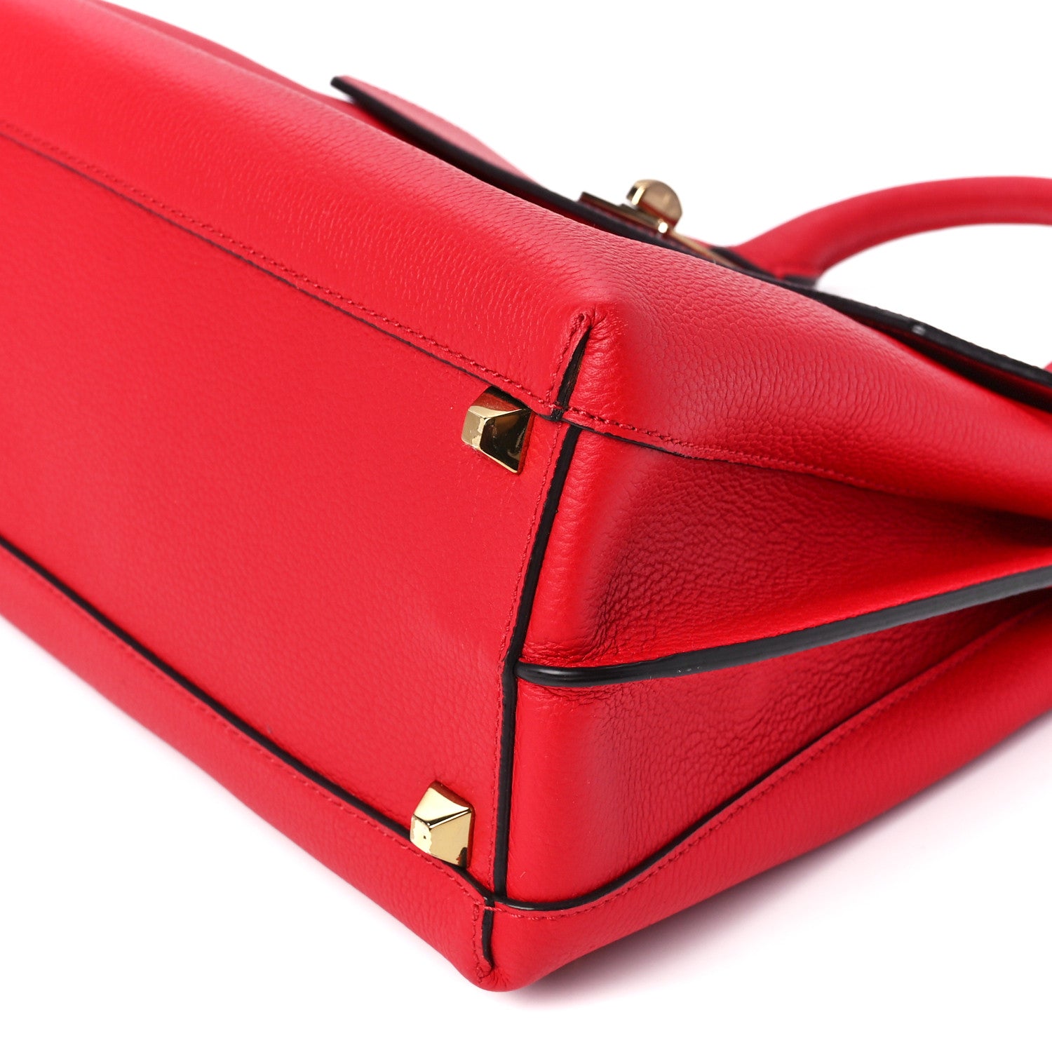 MCM Grained Calfskin Medium Milla Convertible Backpack Red 11 of 11