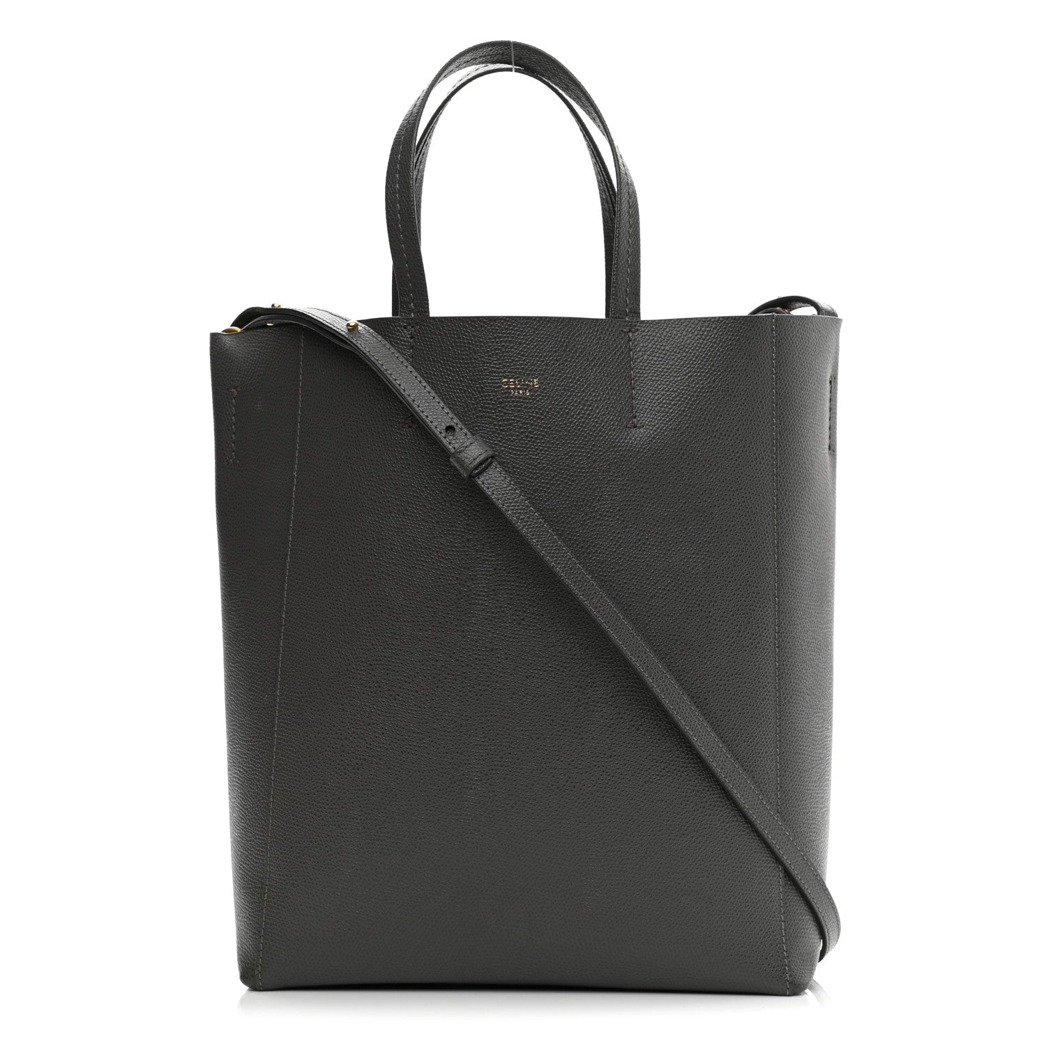 Celine Grained Calfskin Small Vertical Cabas Grey 1 of 11