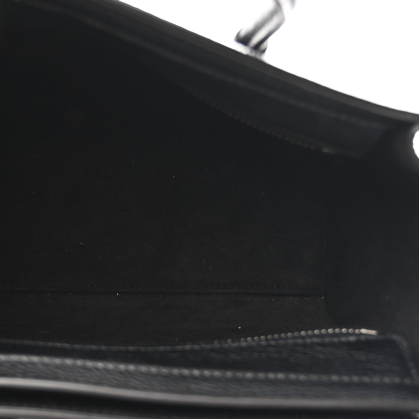 Drummed Calfskin Nano Luggage Black