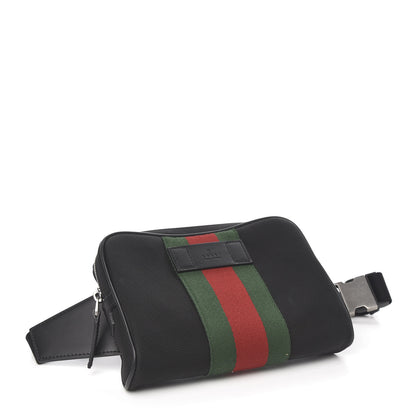 Gucci Canvas Web Slim Belt Bag Black 3 of 9