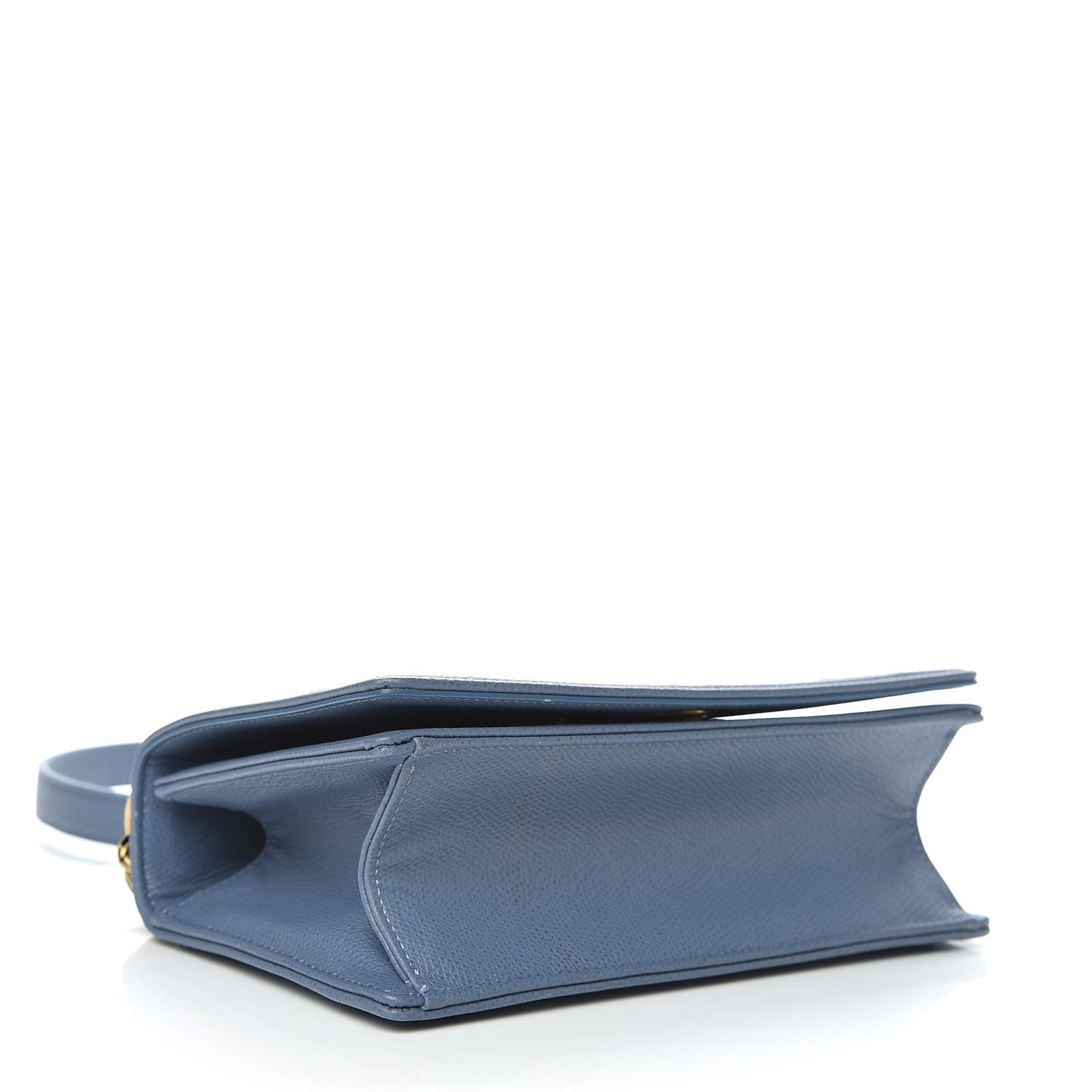 Grained Calfskin Small Diorama Flap Bag Denim