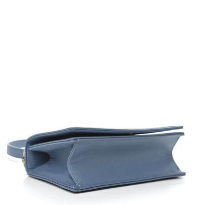Christian Dior Grained Calfskin Small Diorama Flap Bag Denim 4 of 12