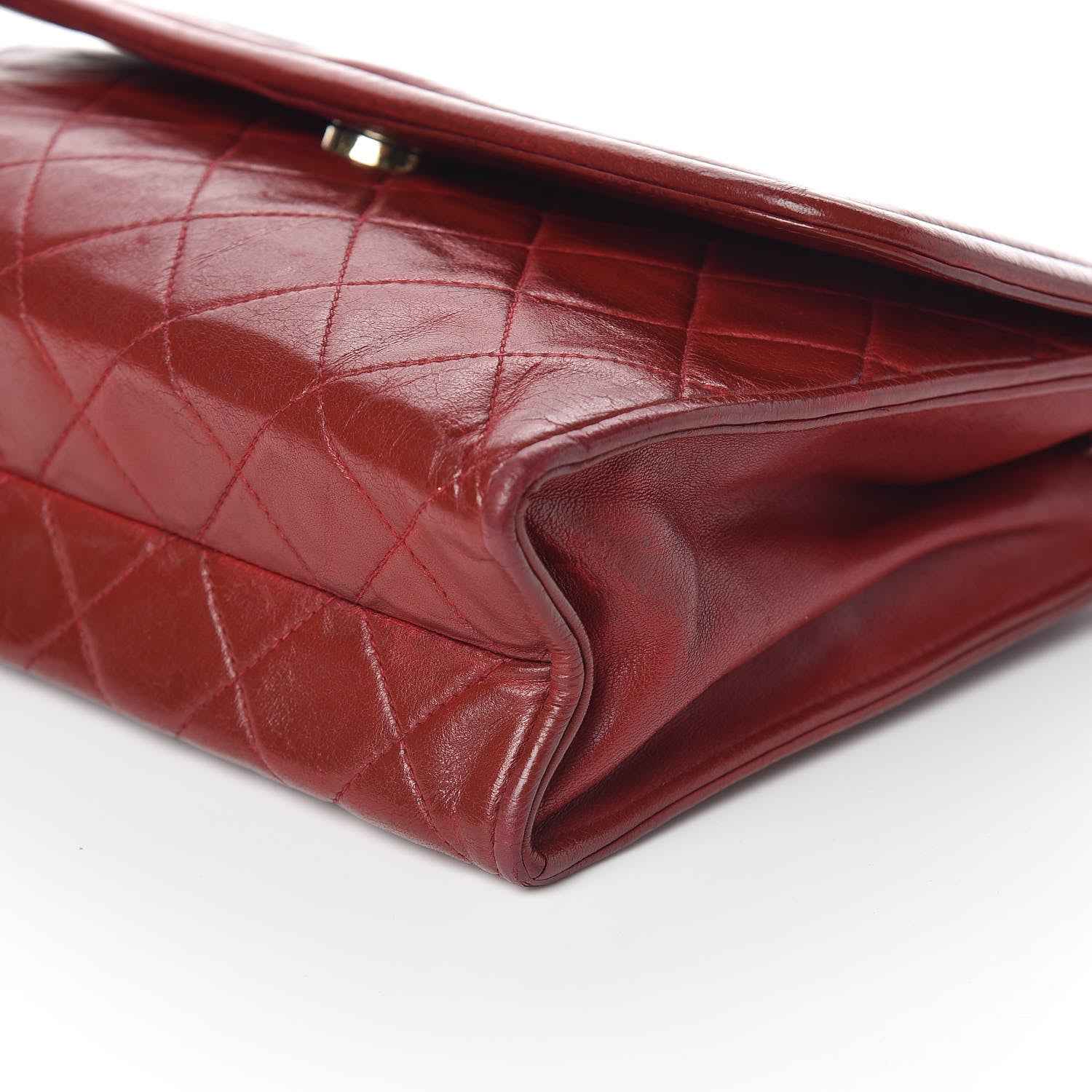 Chanel Lambskin Quilted Tassel Shoulder Flap Bag Red 12 of 19