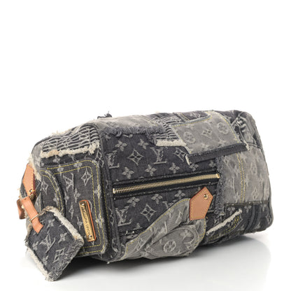 Louis Vuitton Denim Patchwork Speedy 30 Grey 3 of 4