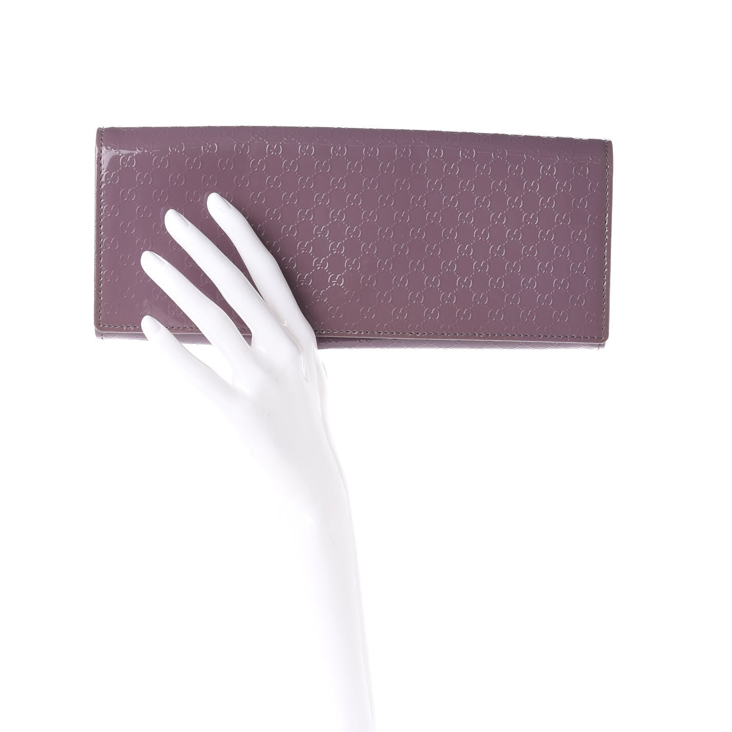 Gucci Patent Microguccissima Small Broadway Clutch Argyle Lavender 2 of 8