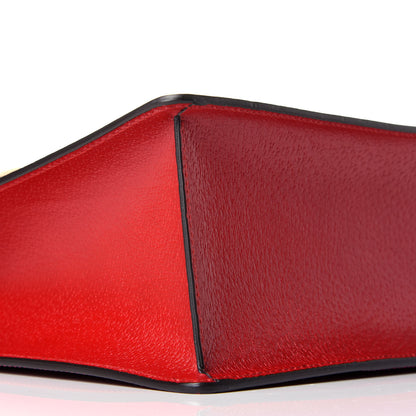 Gucci Calfskin Bamboo Web Medium Falena Moth Top Handle Bag Hibiscus Red 8 of 9