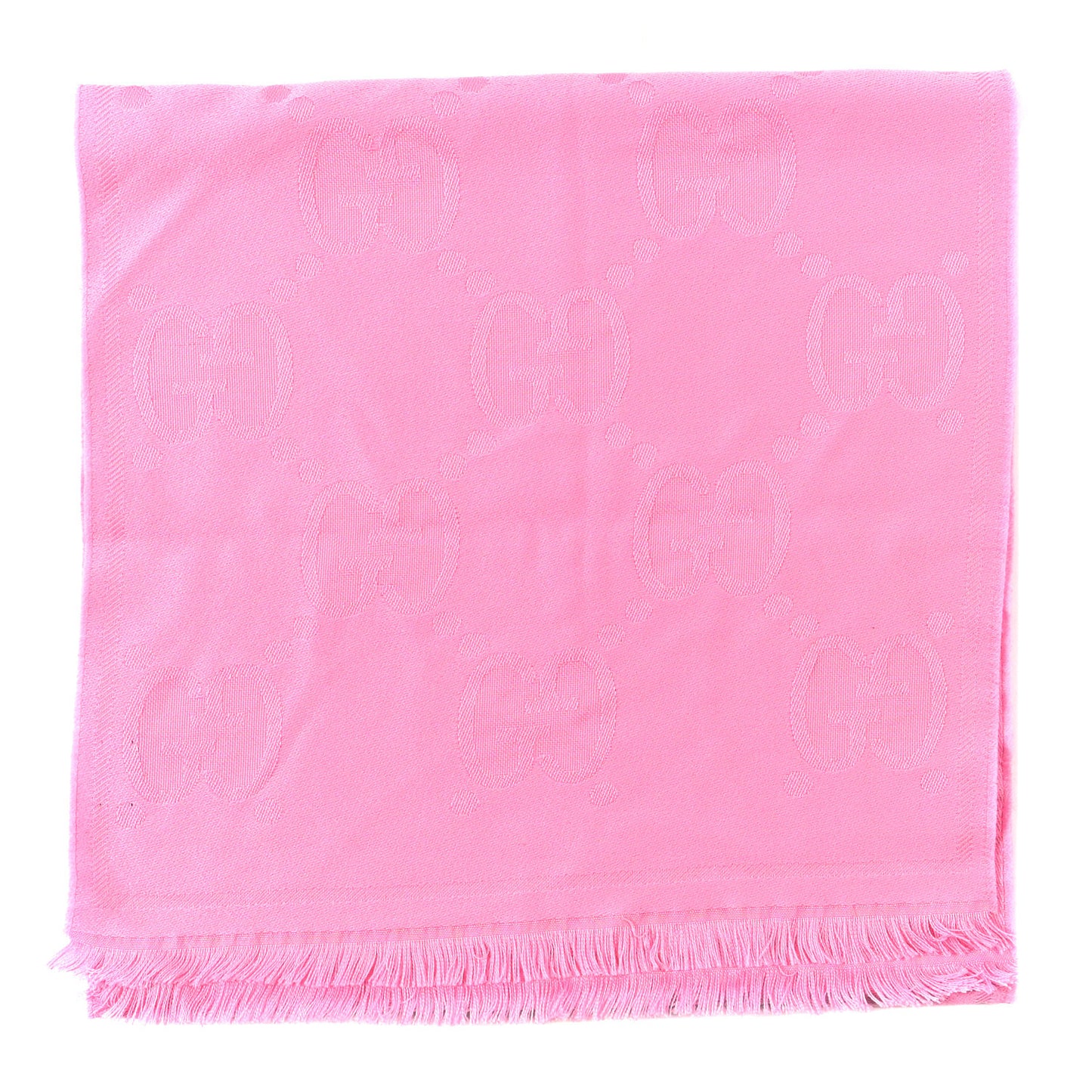 Wool Jacquard Monogram Jumbo GG Lady Nest Scarf Roseate
