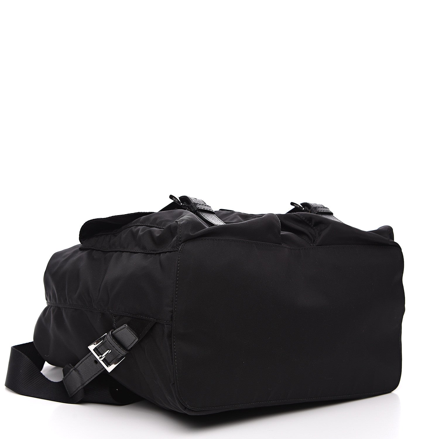 Prada Nylon Vela Saffiano Backpack Black 3 of 9