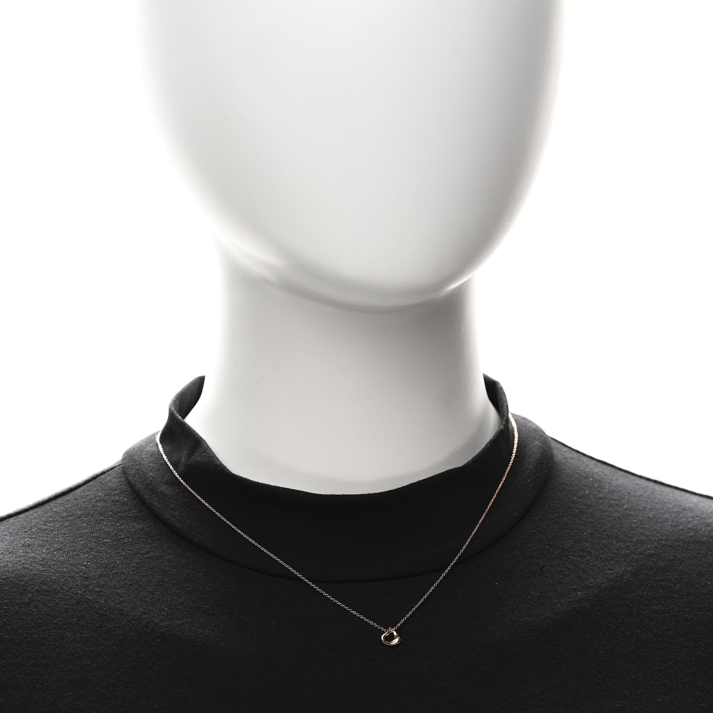 18K Rose Gold 7mm Elsa Peretti Open Heart Pendant Necklace