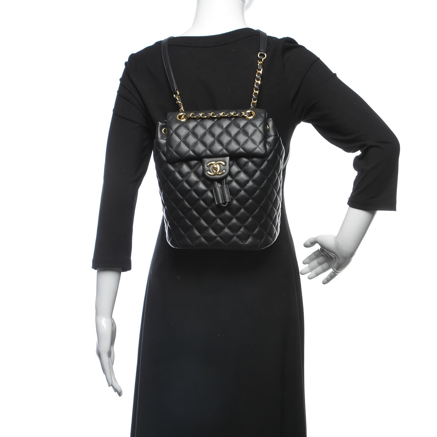 Chanel Lambskin Quilted Small Urban Spirit Backpack Black 2 of 9