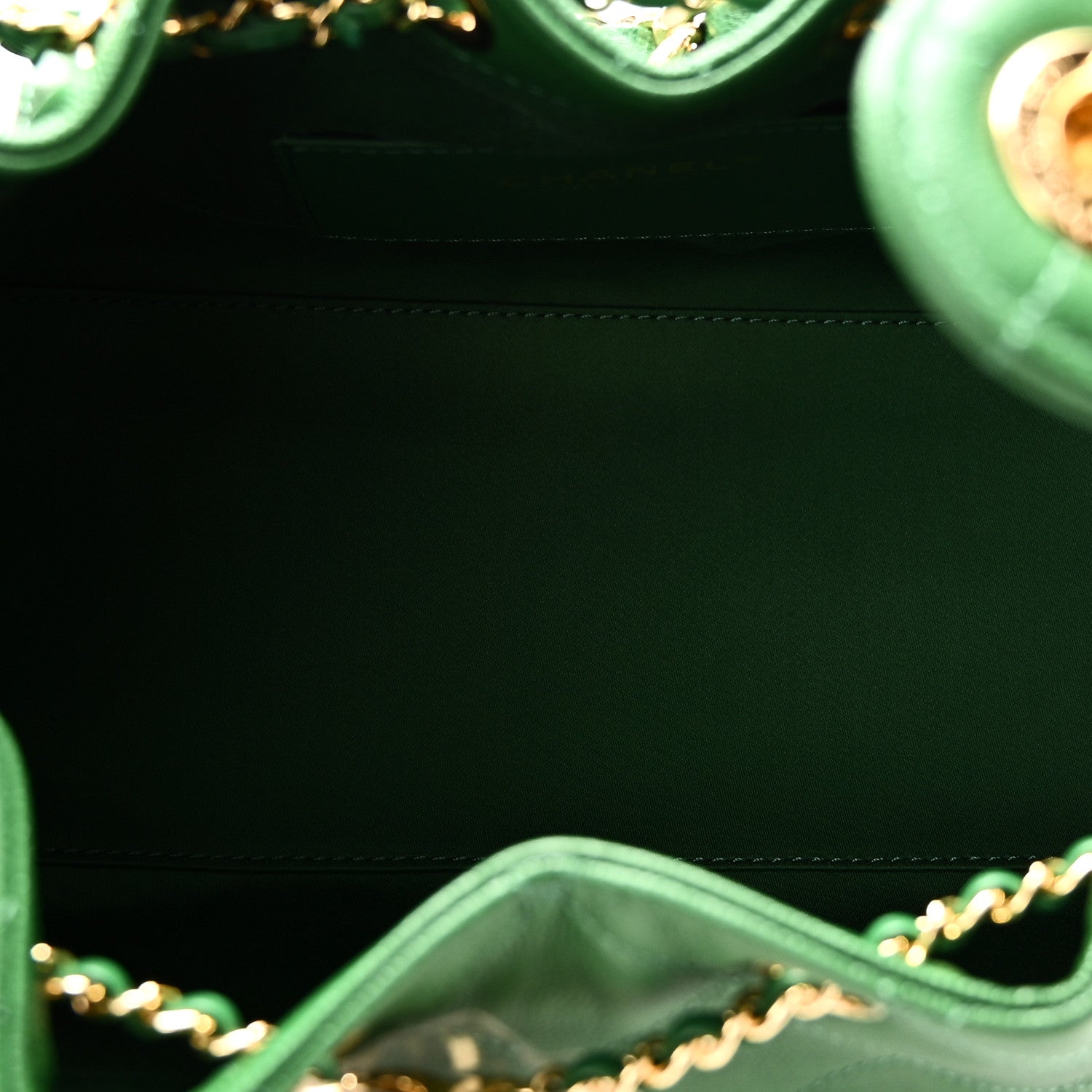 Chanel Caviar Quilted Small Chanel 25 Handbag Green 5 of 10