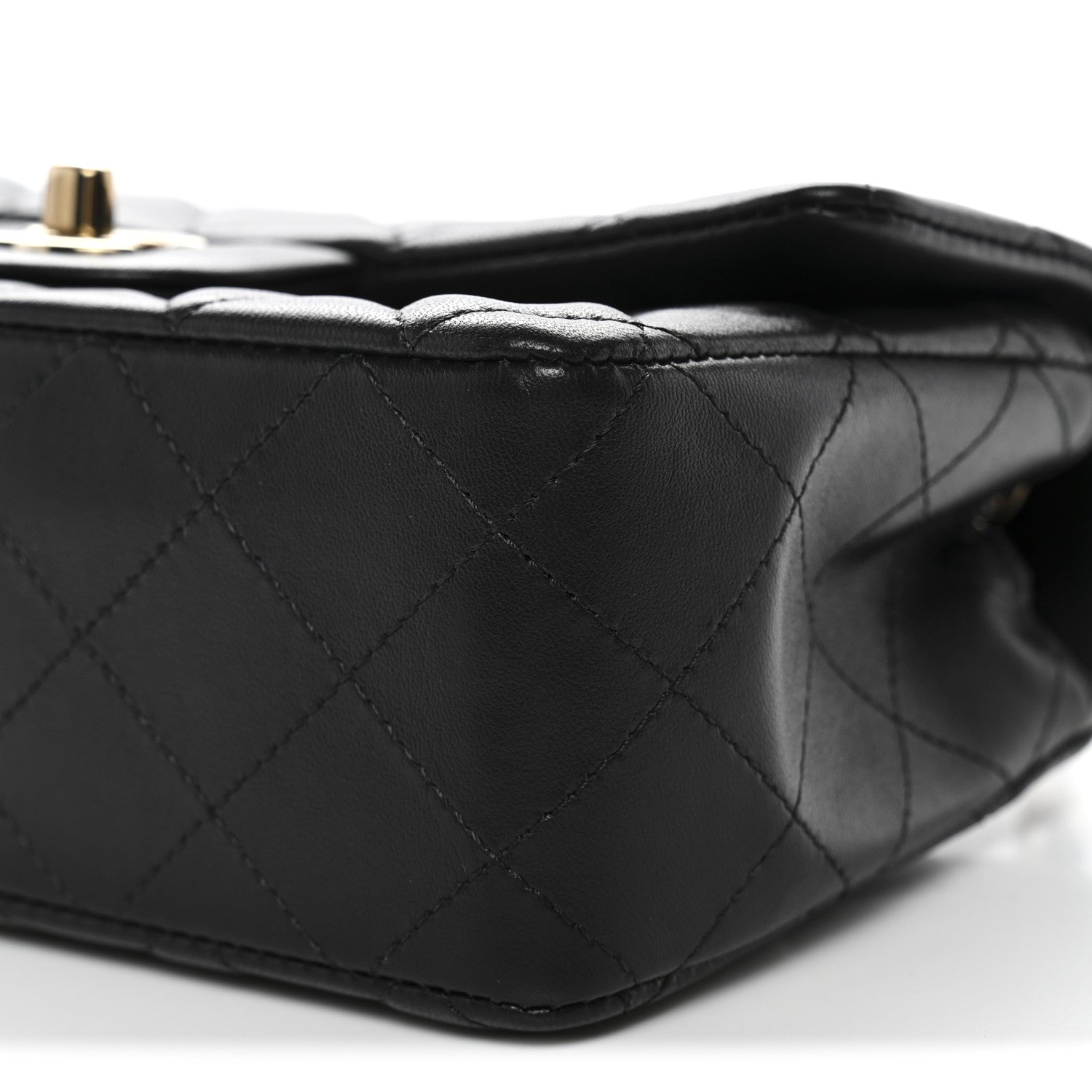 Chanel Lambskin Quilted Mini Rectangular Flap Black 10 of 11
