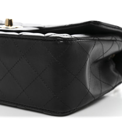 Chanel Lambskin Quilted Mini Rectangular Flap Black 10 of 11