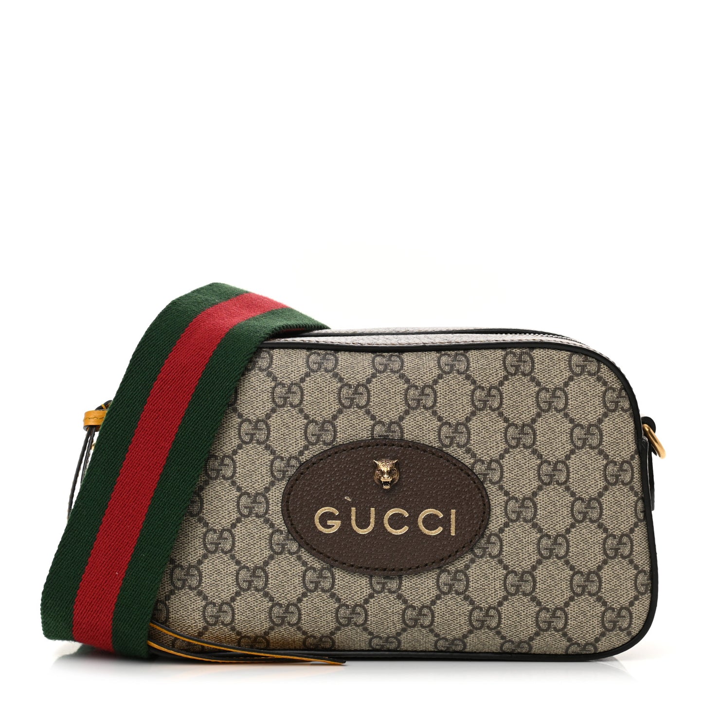 GG Supreme Monogram Web Neo Vintage Shoulder Bag Beige New Acero Crop