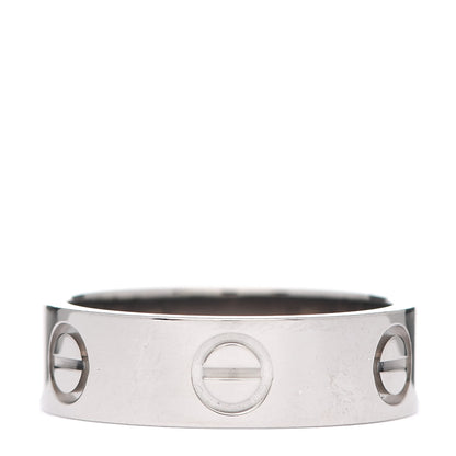 Cartier 18K White Gold 5.5mm LOVE Ring 51 5.75 3 of 6