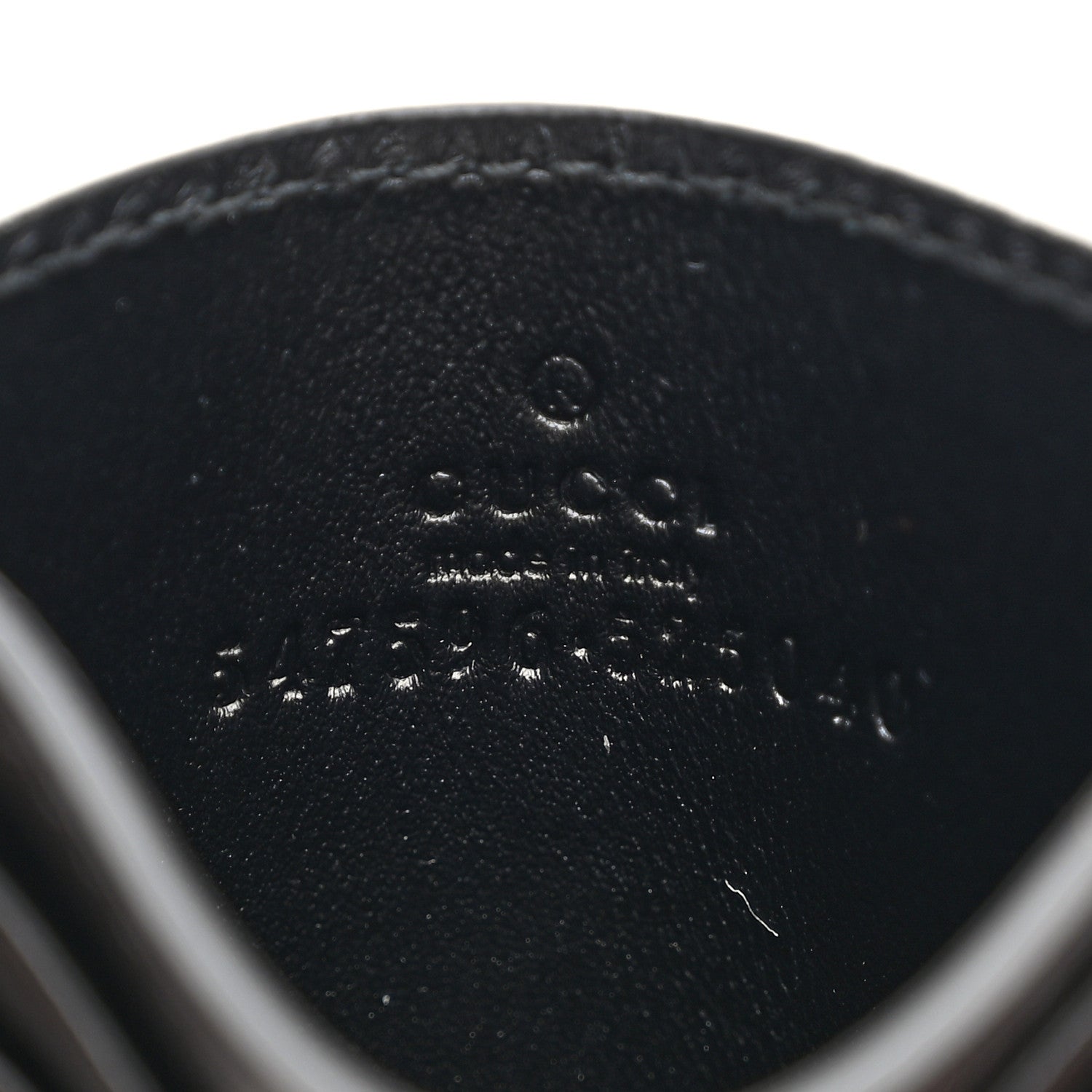 Gucci Plutone Calfskin Logo Card Holder Black 6 of 6