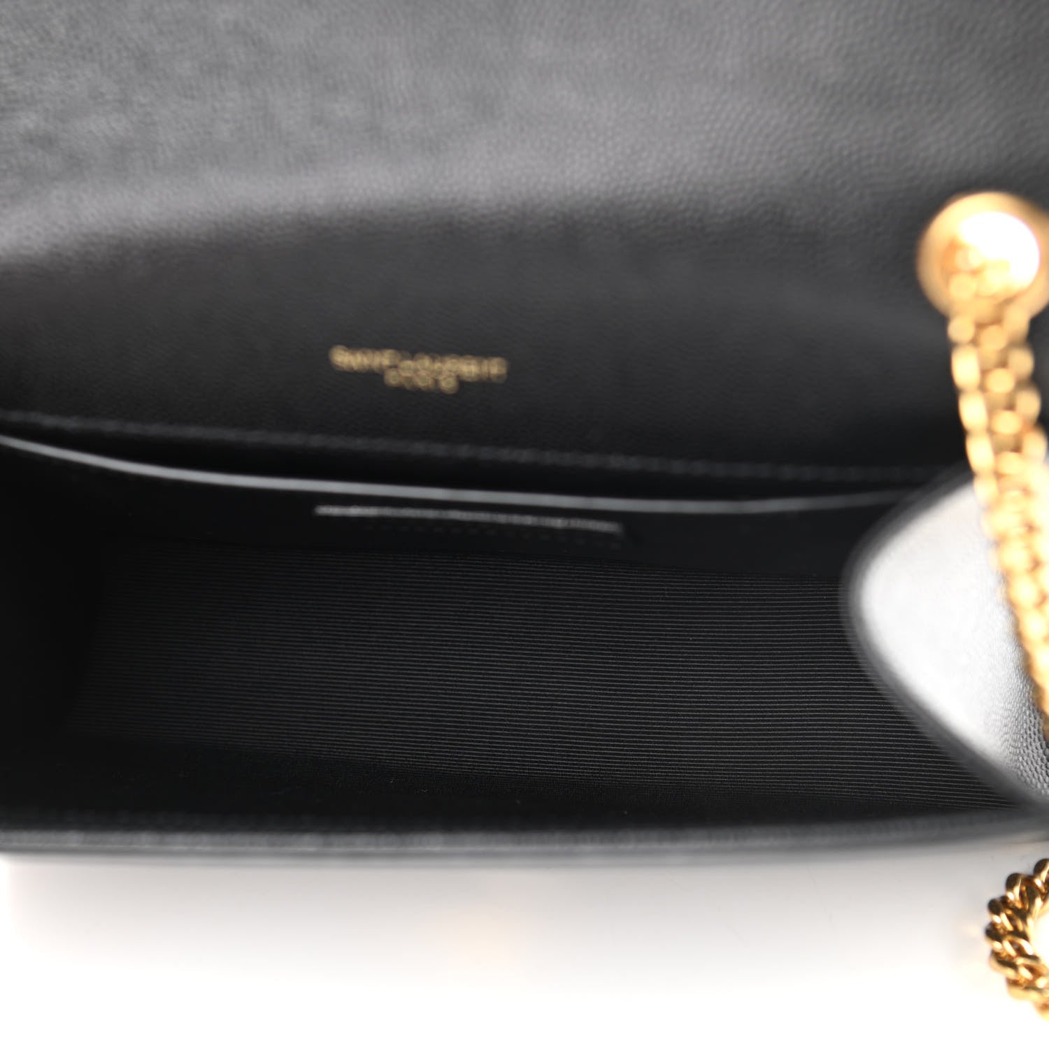 Saint Laurent Grain De Poudre Small Monogram Kate Satchel Black 5 of 13