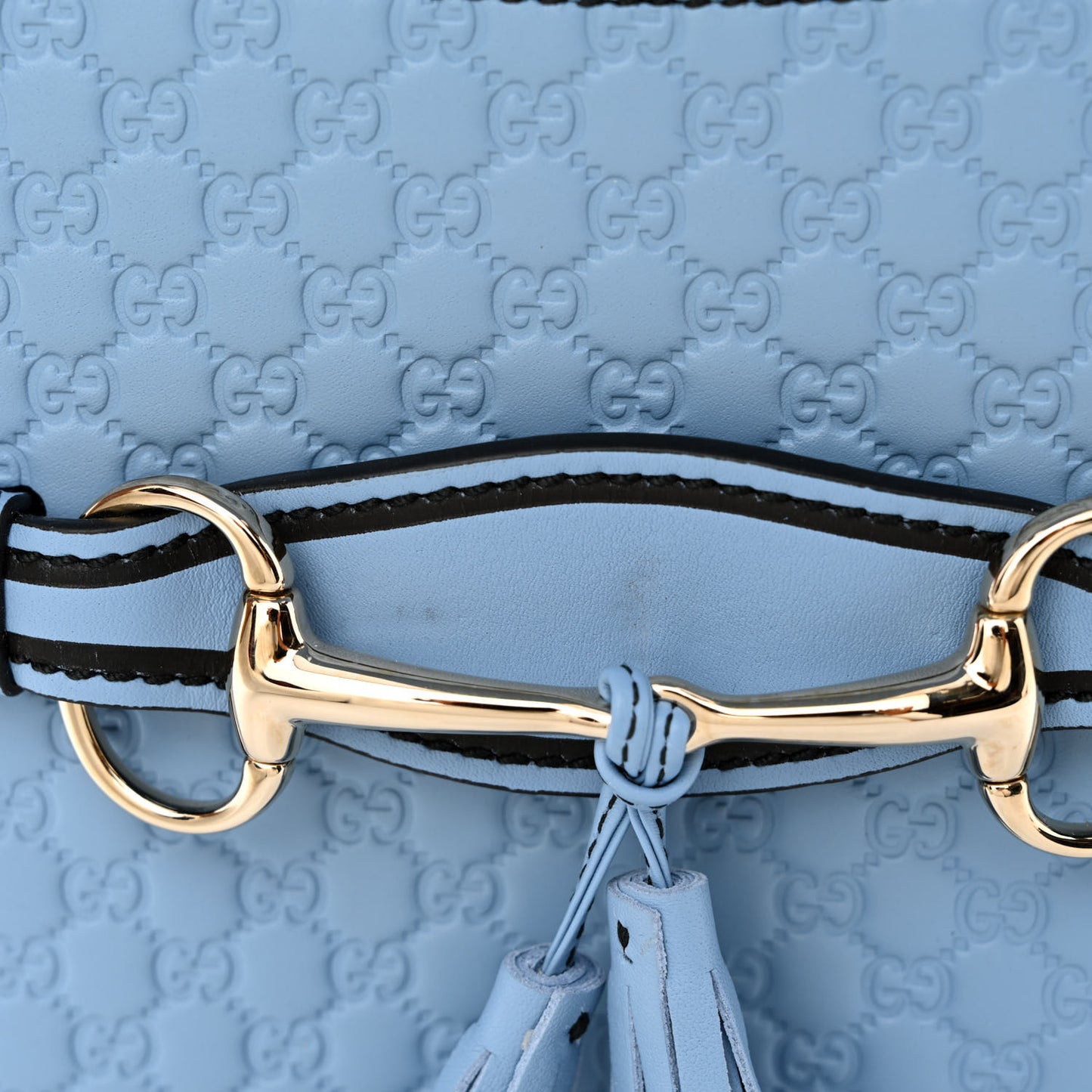 Microguccissima Medium Emily Chain Shoulder Bag Mineral Blue
